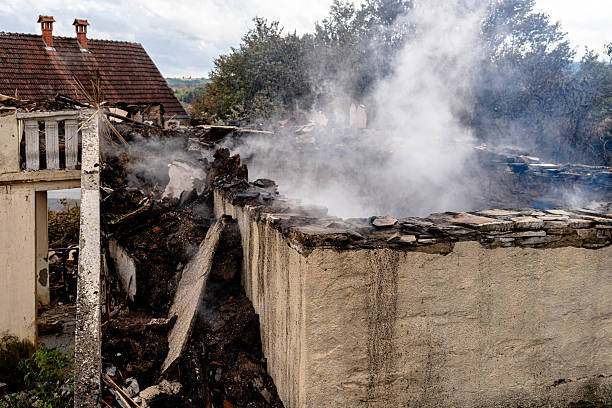 Professional Fire Damage Assessment technician working in Owings Mills, MD